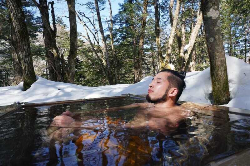 水風呂使用風景